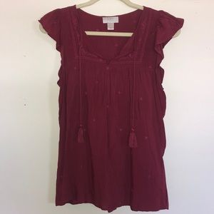 Float Bohemian Cap Sleeve Blouse